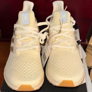 Adidas Cream White Knit Sneakers